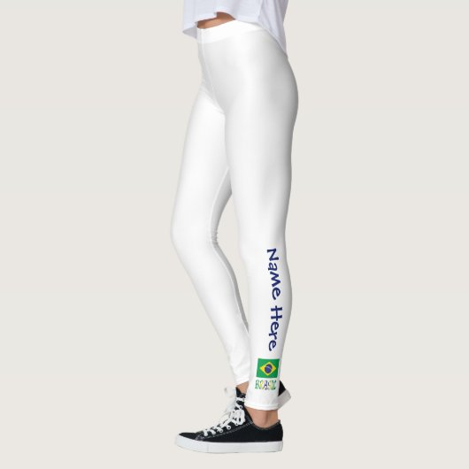 Bandeira do Brasil e Brasil Come o Nome Leggings (Links)