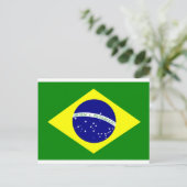 Bandeira do Brasil Postkarte (Stehend Vorderseite)