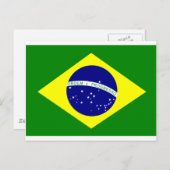 Bandeira do Brasil Postkarte (Vorne/Hinten)