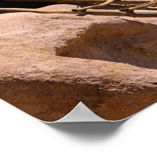 Bandelier National Monument Ancient Pueblo Ladder Poster (Ecke)