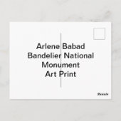 Bandelier National Monument New Mexico, Postkarte (Rückseite)