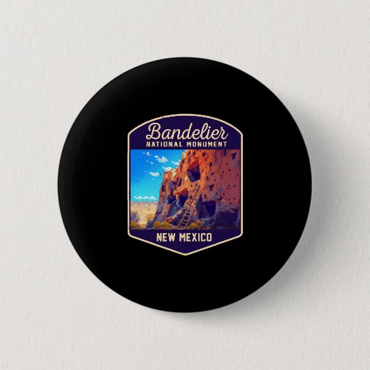 Bandelier National Monument New Mexico Wandern Button (Vorderseite)