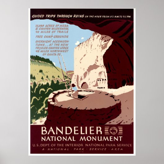 Bandelier National Monument Poster (Vorne)