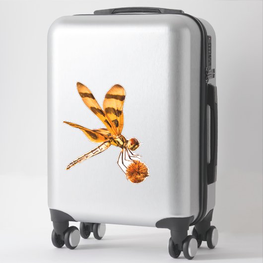 Bandendrachenfliege nah auf Bur-Schilf Aufkleber (Koffer)