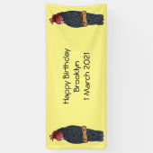 Bandenvogel-Cartoon Banner (Vertikal)