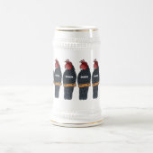 Bandenvogel-Cartoon Bierglas (Mittel)