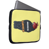 Bandenvogel-Cartoon Laptopschutzhülle (Vorne Rechts)