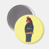 Bandenvogel-Cartoon Magnet (Vorderseite/Rückseite)