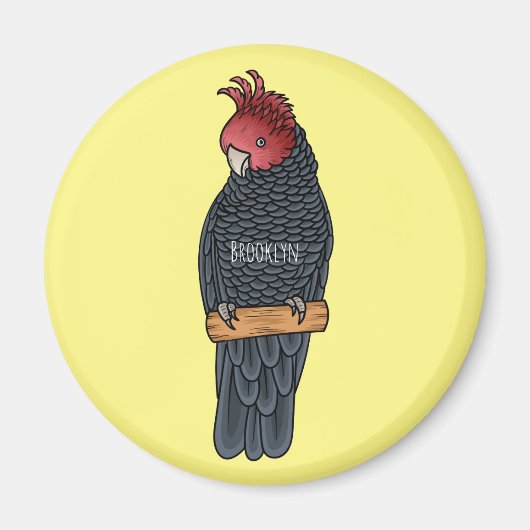 Bandenvogel-Cartoon Magnet (Vorne)