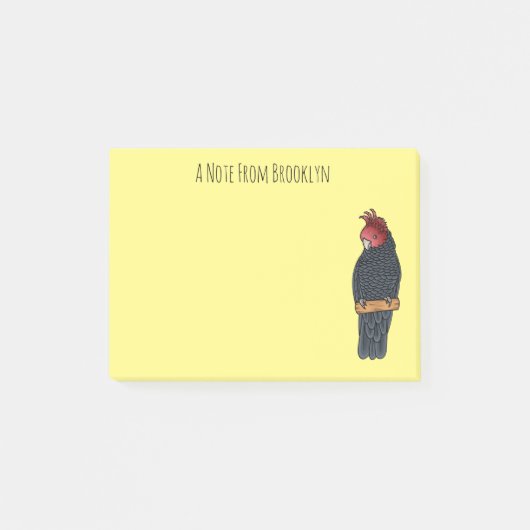 Bandenvogel-Cartoon Post-it Klebezettel (Vorderseite)