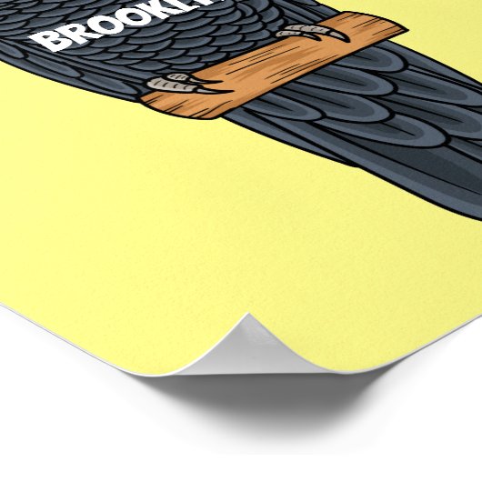 Bandenvogel-Cartoon Poster (Ecke)