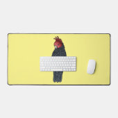 Bandenvogel-Cartoon Schreibtischunterlage (Tastatur & Maus)