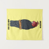 Bandenvogel-Cartoon Wandteppich (Vorderseite (Horizontal))