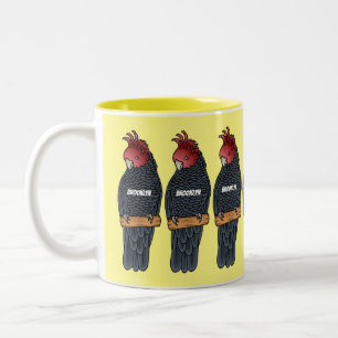 Bandenvogel-Cartoon Zweifarbige Tasse