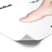 Bänder am Knöchel, gezeichnet. Poster (Ecke)