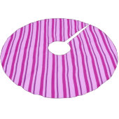 Bänder aus Samt, Pflaume und Rosa Polyester Weihnachtsbaumdecke (Schrägansicht)