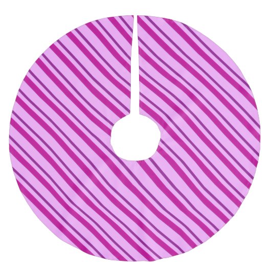 Bänder aus Samt, Pflaume und Rosa Polyester Weihnachtsbaumdecke (Vorderseite)