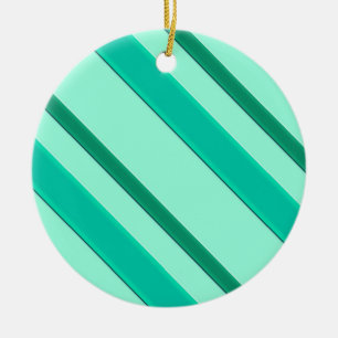 Bänder aus Samt, Türkis und Aqua Keramikornament