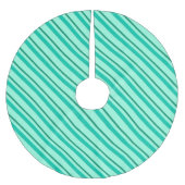 Bänder aus Samt, Türkis und Aqua Polyester Weihnachtsbaumdecke (Vorderseite)