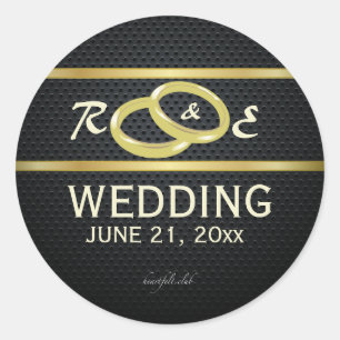 Bänder der Goldaufkleber Runder Aufkleber