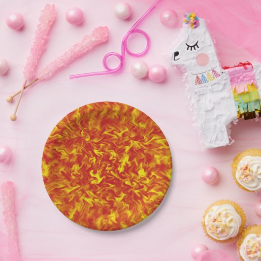 Bänder des Feuer-Papier-Tellers Pappteller (Party)