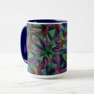 Bänder, die mit verdunkelten Farben verflochten si Tasse