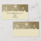 Bänder, Empfang, Creme Begleitkarte (Vorne/Hinten)