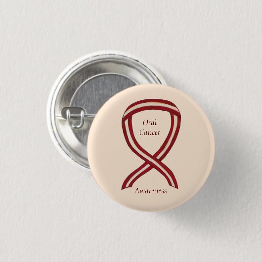 Bänder für das orale Krebsbewusstsein kundenspezif Button (Vorne & Hinten)