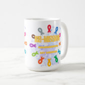 Bänder für Krebserkrankungen Kaffeetasse (VorderseiteRechts)