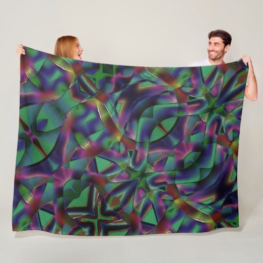 Bänder, miteinander verwoben, farbig dunkel fleecedecke (Beispiel)