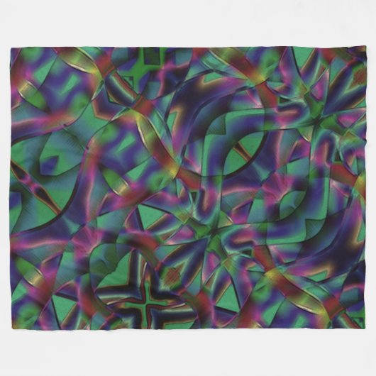 Bänder, miteinander verwoben, farbig dunkel fleecedecke (Vorderseite (Horizontal))