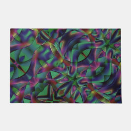 Bänder, miteinander verwoben, farbig dunkel fußmatte