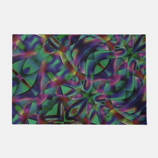 Bänder, miteinander verwoben, farbig dunkel fußmatte (Vorderseite)