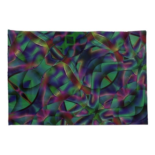 Bänder, miteinander verwoben, farbig dunkel kissenbezug (Rückseite-Rechts)