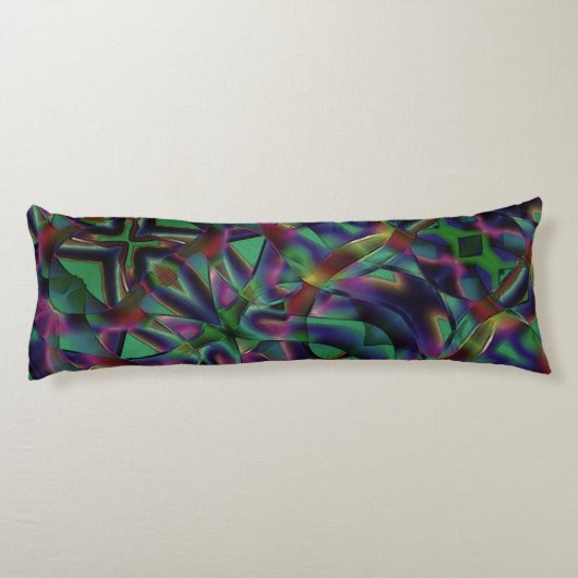 Bänder, miteinander verwoben, farbig dunkel seitenschläferkissen (Rückseite)