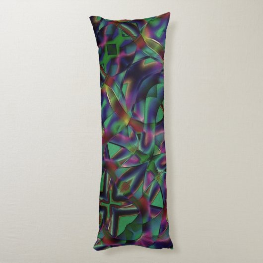 Bänder, miteinander verwoben, farbig dunkel seitenschläferkissen (Rückseite (Vertikal))