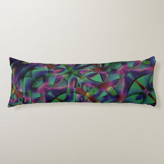 Bänder, miteinander verwoben, farbig dunkel seitenschläferkissen (Vorderseite)