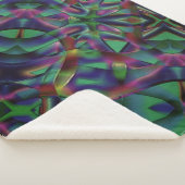 Bänder, miteinander verwoben, farbig dunkel sherpadecke (3/4)