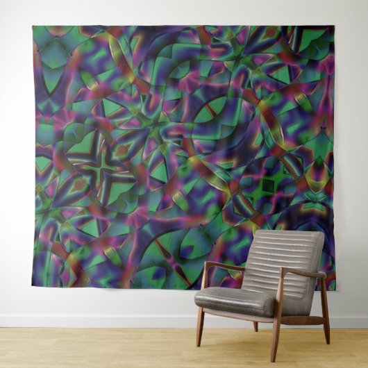 Bänder, miteinander verwoben, farbig dunkel wandteppich (Beispiel (Horizontal))