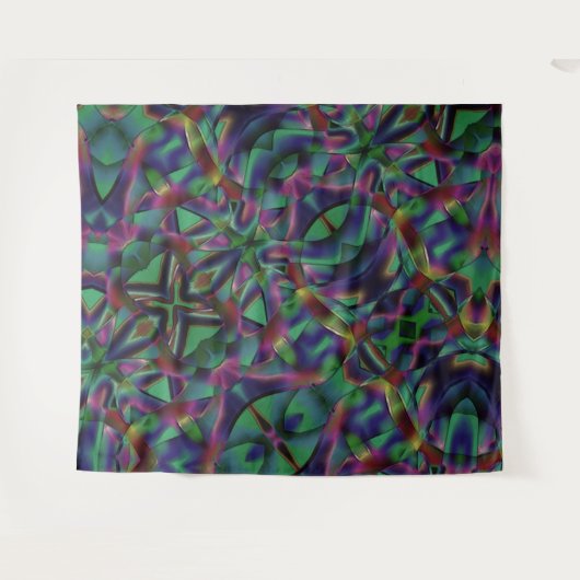 Bänder, miteinander verwoben, farbig dunkel wandteppich (Vorderseite (Horizontal))