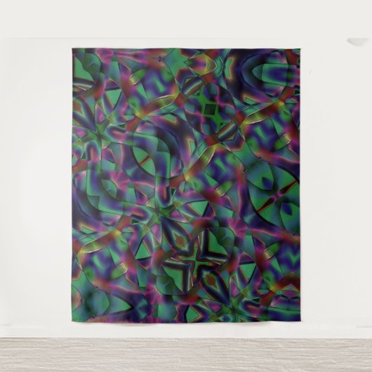 Bänder, miteinander verwoben, farbig dunkel wandteppich (Vorderseite)