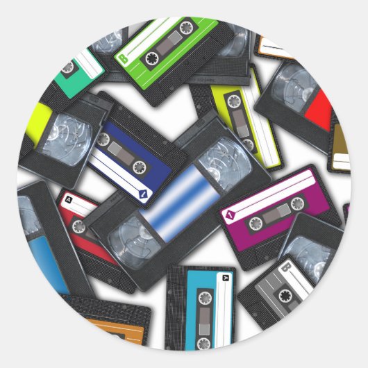 Bänder Runder Aufkleber (Vorderseite)