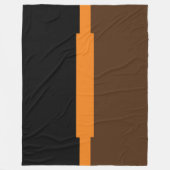 Bänder schwarz-brauner orangefarbener rustikaler F Fleecedecke (Vorderseite)
