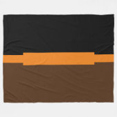 Bänder schwarz-brauner orangefarbener rustikaler F Fleecedecke (Vorderseite (Horizontal))
