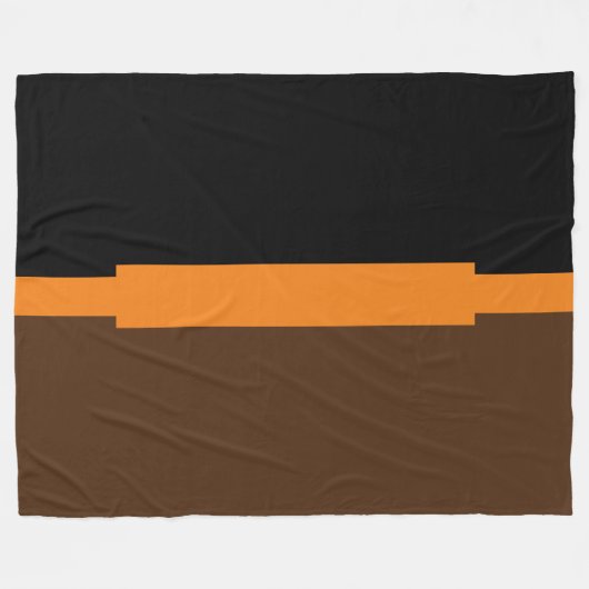Bänder schwarz-brauner orangefarbener rustikaler F Fleecedecke (Vorderseite (Horizontal))