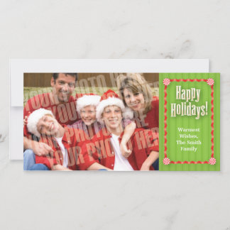 Bänder u. Süßigkeits-Single-Foto Feiertagskarte