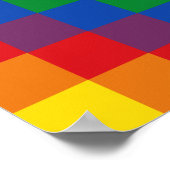 Bandera Andina de la Wiphala Qulla Suyu Flag Print Poster (Ecke)