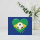 Bandera de BRAZIL FÚTBOL Ausrüstung nacional 2014 Postkarte (Stehend Vorderseite)