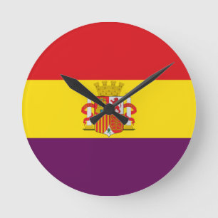 Bandera de la República Española Runde Wanduhr