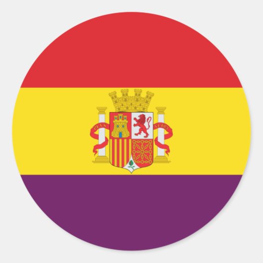 Bandera de la República Runder Aufkleber (Vorderseite)